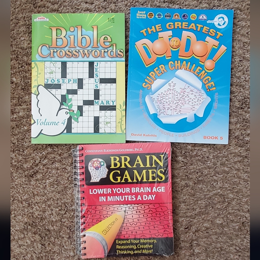 Puzzle Books Lot Of 3